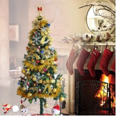 5 Feet Fully Decorated Christmas Pine Tree with LED Multicolor Lights and Stand